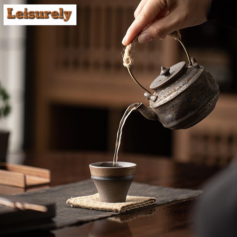 Японская печь для замены позолоченного железного глазури чайник для чайника Бутик подъемный горшок для дома чайник для кунг-фу чайная утварь украшения