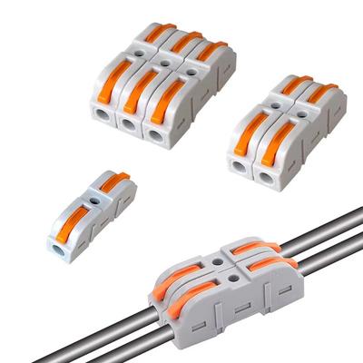 Быстрозажимные соединители электрических кабелей Универсальные компактные соединительные клеммы для проводки кабелей Зажимные клеммы для проводников