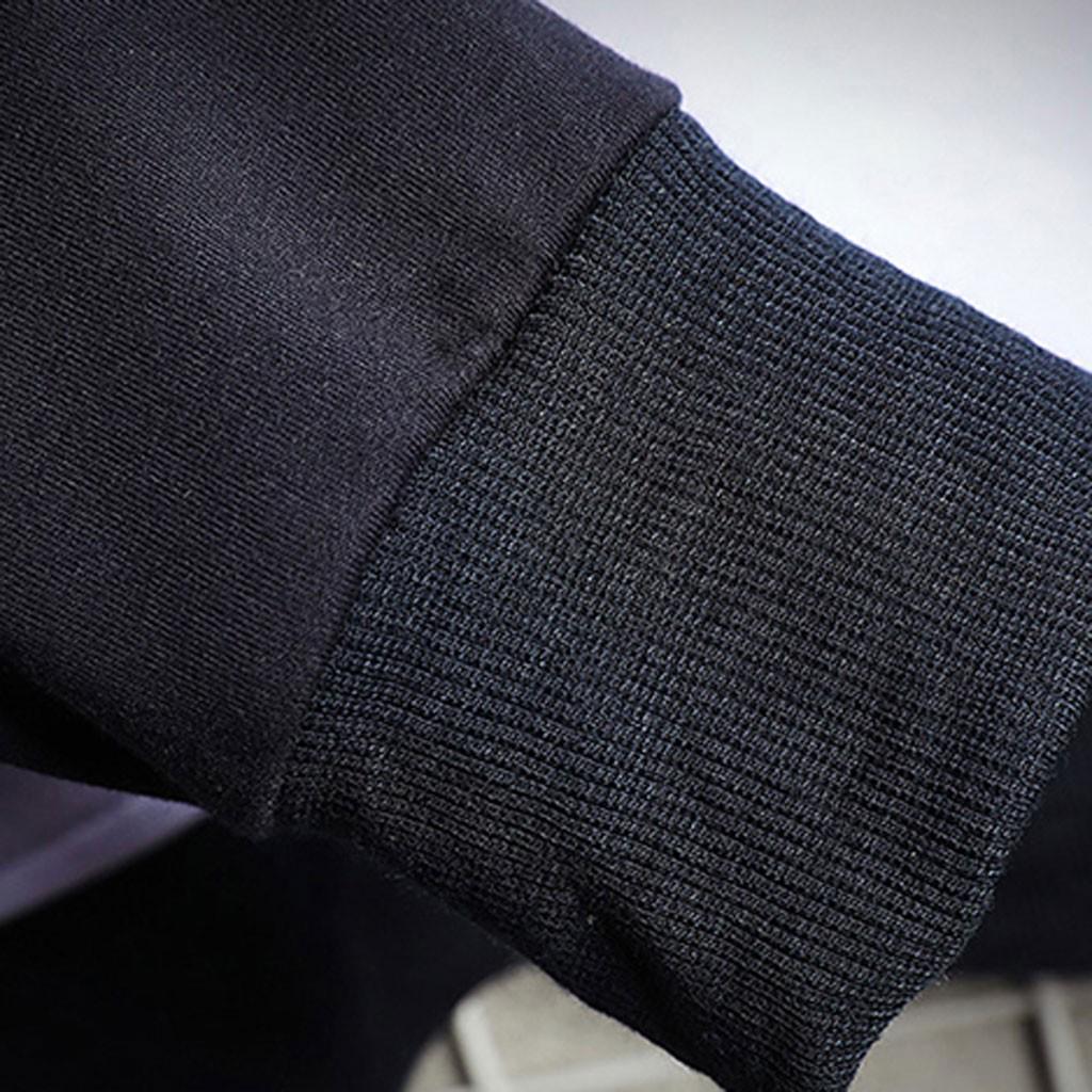 Мужская новая мода свободная строчка из двух частей свитер с капюшоном