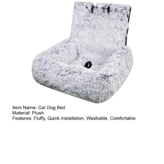 Лежанка для собаки в машину Пушистое сиденье для питомца с ремнями безопасности Нескользящая дорожная лежанка для собаки для путешествий на машине Подушка для питомцев, которую можно стирать для дома, поездки на машине, маленьких и больших собак
