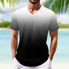 Летняя мужская популярная футболка с v-образным вырезом и короткими рукавами с принтом