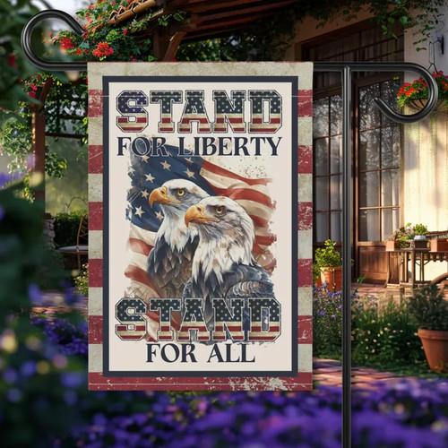 Patriotic Eagle Garden ag, Liberty Theme Outdoor Yard Banner XXQ