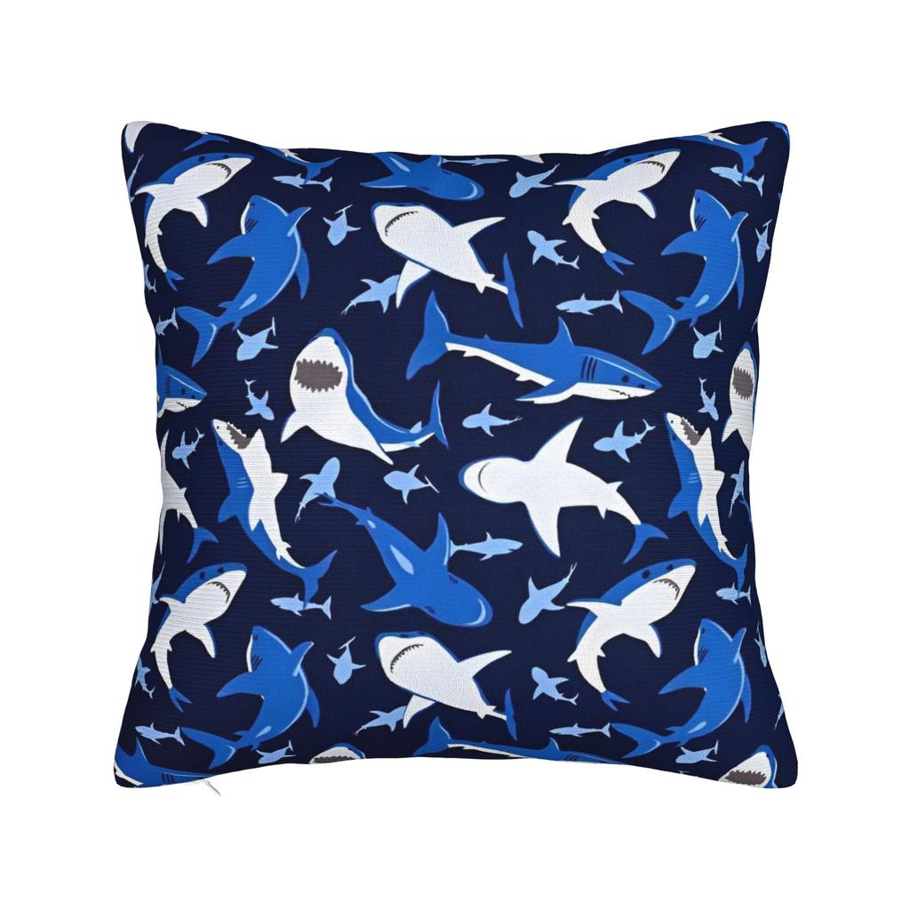 Голова молотка   Чехол для декоративной подушки Полиэстер Подушки для дивана Звездные китовые акулы Винтажный наволочка