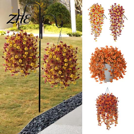 Natural Looking Foliage Artificial Hanging Fall Flower, Realistic Plastic Cascading Vines Textures Fake Lifelike Botanical Table Centerpiece