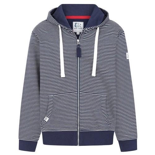 Lazy Jacks Mens Striped Full Zip Hoodie