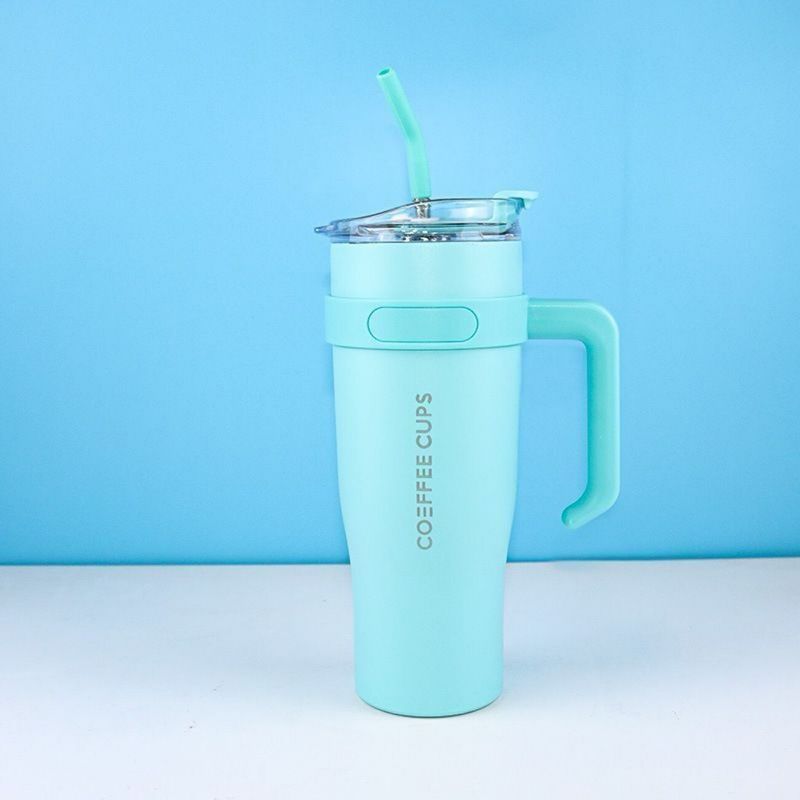 Giant New Style Insulated Water Cup, Large Capacity Stainless Steel Cup, Portable Straw Cup, High Aesthetic Value, Ice Cup for Girls