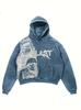 Y2K street hoodie casual sweater letter print jacket trend guard