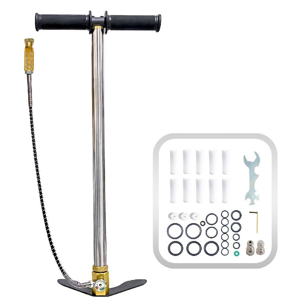 NUOGE Hand Pump 3-Stage 30mpa 4500Psi High Pressure Operated HPA Tank Hunting Car Bicycle