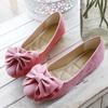 Candy Color Women Moccasin Cute Bowknot Suede Leather Ballet Flats Female Round Toe Soft Bottom Slip On Loafers Plus Size 43
