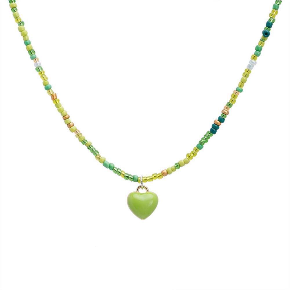 2022 Новое модное ожерелье, универсальное ожерелье для девочек, праздничное ожерелье ярких цветов, ожерелье с бусинами, милая очаровательная цепочка для девочек