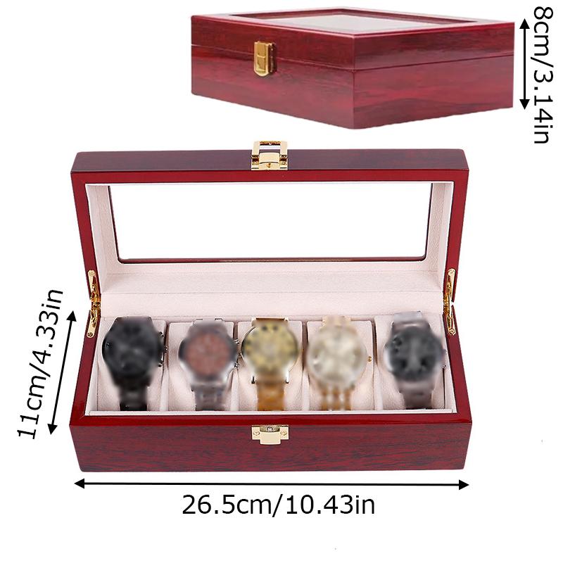 1 шт. витрина для часов винтажные визуальные часы ювелирные изделия дисплей деревянная коробка для часов роскошь 2/3/5 сетки