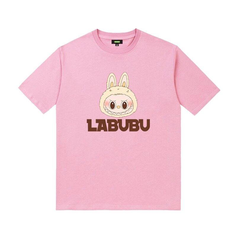 Labubu Printed Cartoon T-shirt Short-sleeved Casual Men and Women