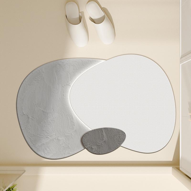 New Bathroom Absorbent Mat Light Luxury Advanced Sense Non-slip Mat Toilet Toilet Door Quick Drying Mat