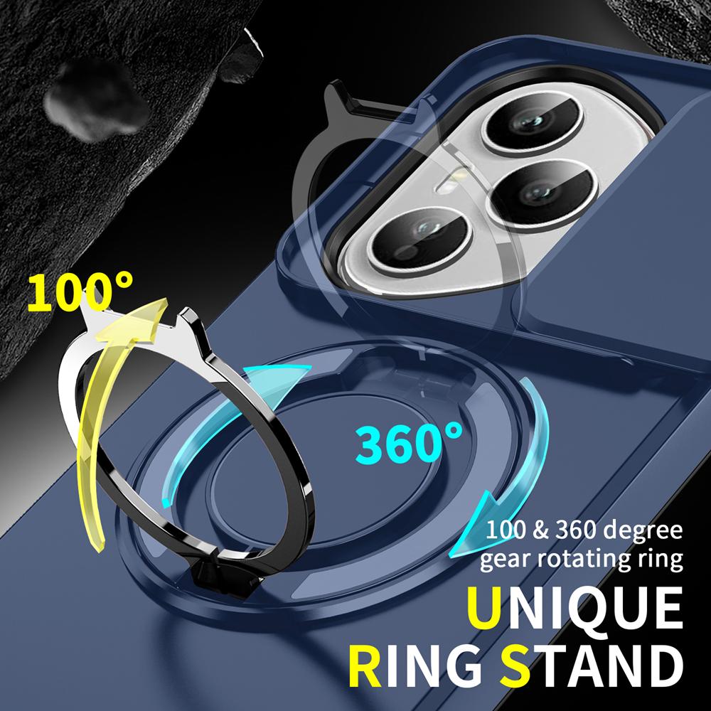 KEYSION Чехол для телефона с кольцом-подставкой 360° для HONOR 400 Pro 5G, с защитой камеры-слайдера, магнитная противоударная задняя крышка для Honor 400 5G