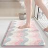 Colorful Print Sponge Bathroom Cashmere Thickening Mat Bath Non-slip Carpets In Wash Basin Bathtub  Floor Rug Shower Room Doormat Memory Foam 3D Pad