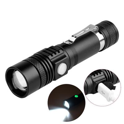 USB Highlight Удобный мощный фонарик из алюминиевого сплава Советы по питанию Дальний зум Мини Маленький