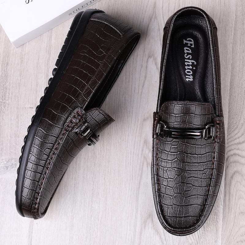 Luxury Men Loafers Real Leather Shoes Fashion Men Boat Shoes Brand Men Casual Genuine Leather Shoes Male Luxe Driving Flat Shoes