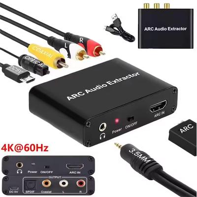 Аудиоэкстрактор 4K HDMI ARC ARC To SPDIF Коаксиальный L/R Стерео 3,5 мм Разъем Аудиоадаптер Конвертер Обратного Канала для HDTV Усилителя