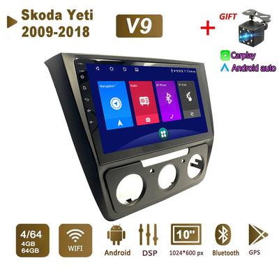 Android Car Radio Stereo для Skoda Yeti 2009-2018 GPS-навигация 2DIN 4-ядерный мультимедийный проигрыватель Carplay Autoradio 4+64 ГБ