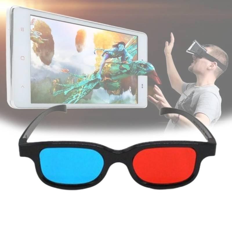 Стильные 3D очки для детей с красно-синими линзами, оправа из АБС-пластика и ПВХ, защита от УФ-лучей