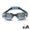 Professional Swimming Goggles Swimming Glasses with Earplugs Nose Clip Electroplate Waterproof Silicone
