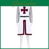 Medieval Knight Cosplay Costume With Polyester Fabric For Game Anime Roleplaying