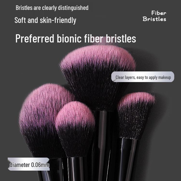 Набор из 12 кистей для макияжа с мягким ворсом: Включает пудру, тени для век и кисти для губ