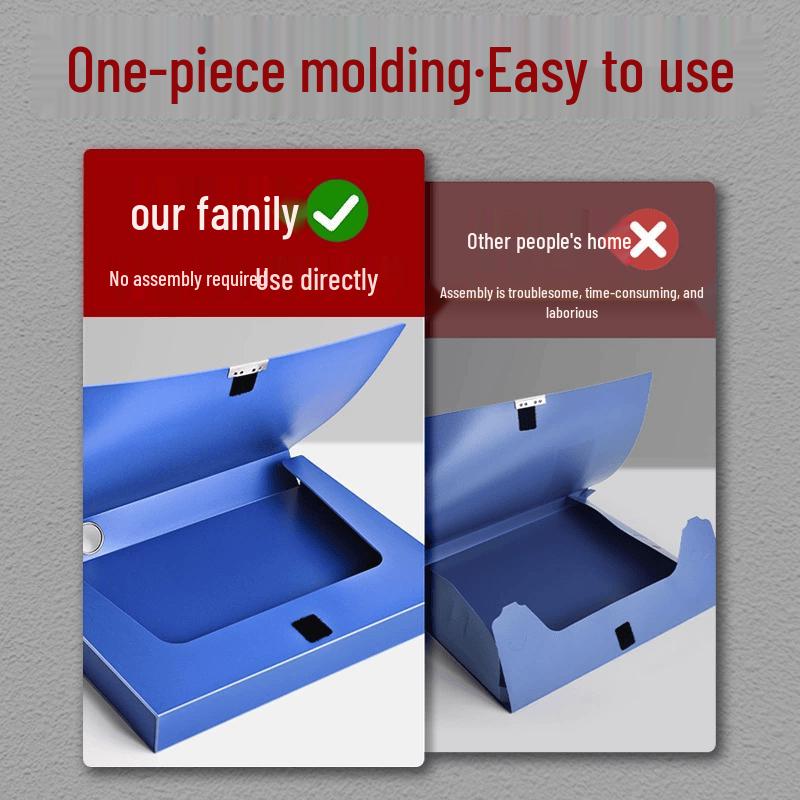 A4 Thickened Anti-Fall PP File Storage Box