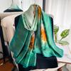 Luxury Style Sunscreen Shawls Popular  New Beach Bandanna The Four Seasons Design Scarves Women 180X90CM Square Silk Scarf