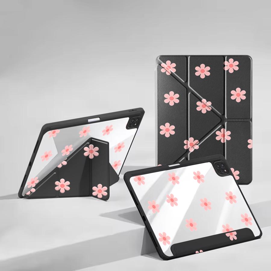 Cartoon Butterfly Flower Holder Cover Tablet Case For iPad Mini 6 7 Pro 2025 Air 4 5 M3 M2 1 2 M4 11inch Pro 11th 10th 9th 8th
