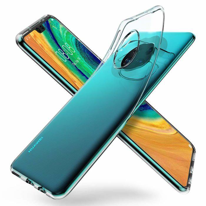 Coque et tour de cou pour Huawei MATE 30 - TPU Souple Transparent Cordon Noir réglable Phonillico®