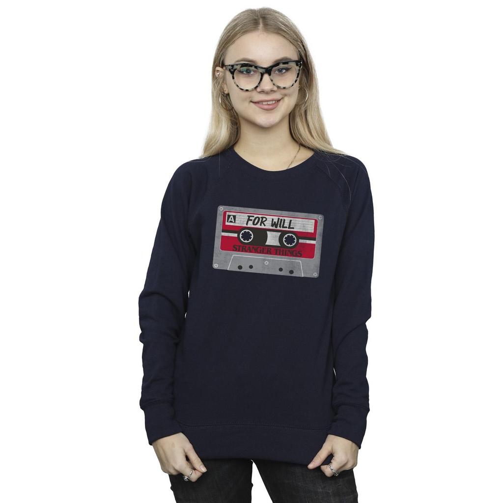 Netflix Womens/Ladies Stranger Things Cassette For Will Sweatshirt