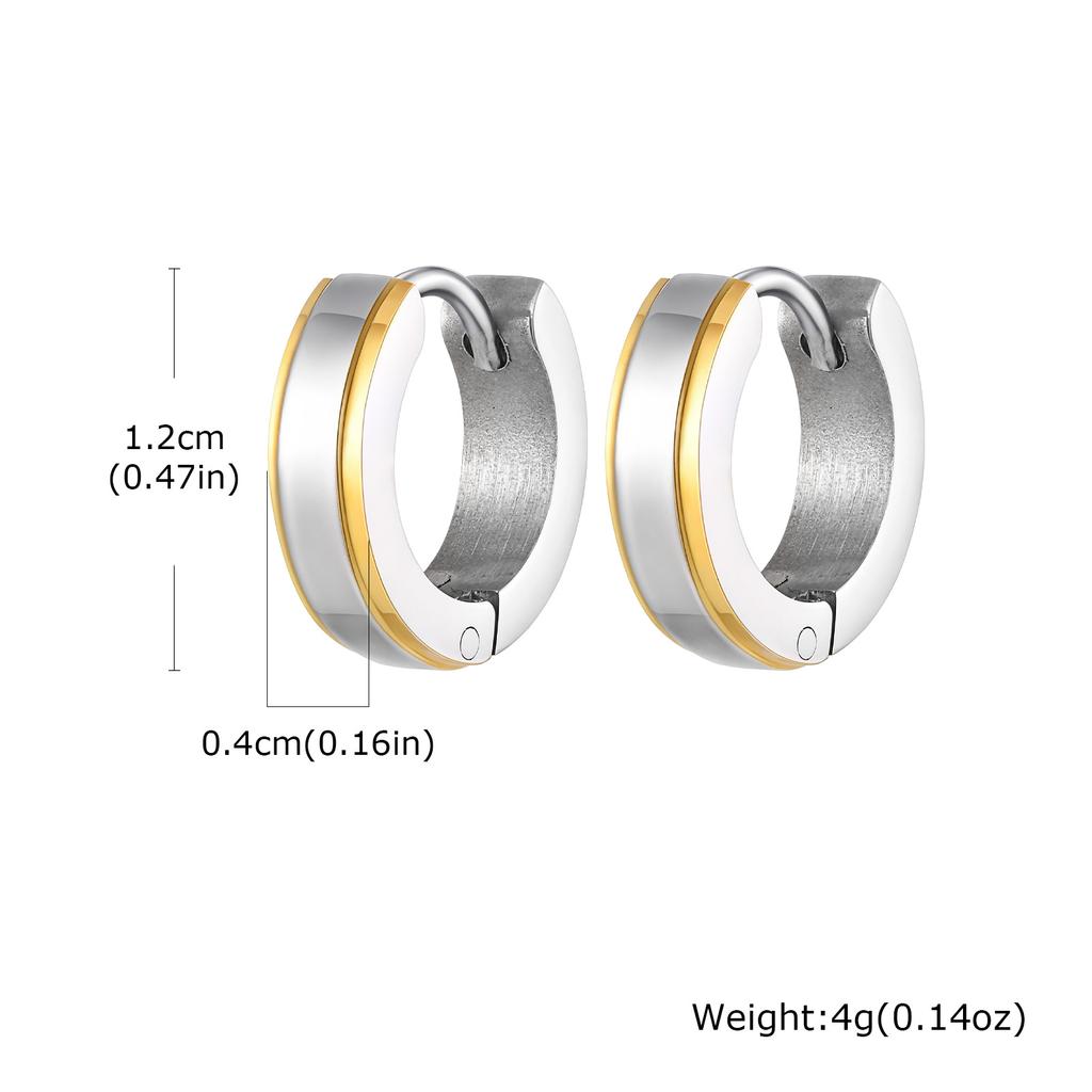 Простые мужские серьги, серьги-кольца из нержавеющей стали, не тускнеющие, повседневные ювелирные подарки