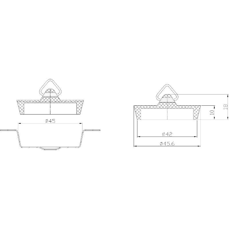 2 Pcs Drain Stopper Set, Bath Plugs, Sink Plug Rubber with Hanging Ring for Bathtub, Kitchen and Bathroom