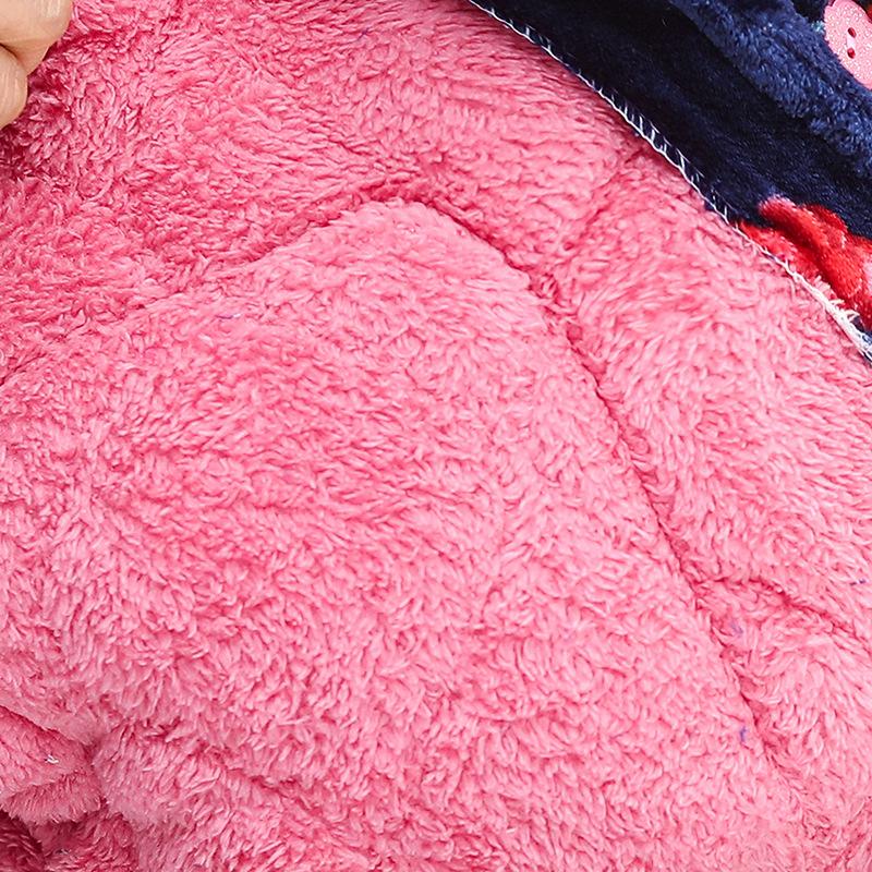 Женская домашняя одежда трехслойная утепленная пижама зимняя одежда бархатный комплект с подкладкой