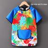 Waterproof Short Sleeve Art Smock for Kids - Stain-Proof Apron for Painting, Crafts, and Kindergarten Activities.