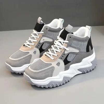 Мода Мода Новые Женские Высокие Повседневные Кроссовки Женские Кроссовки Дизайнерский Бренд Тренд Универсальная Платформа Обувь для Скейтборда Маленькие Белые Кроссовки 2024