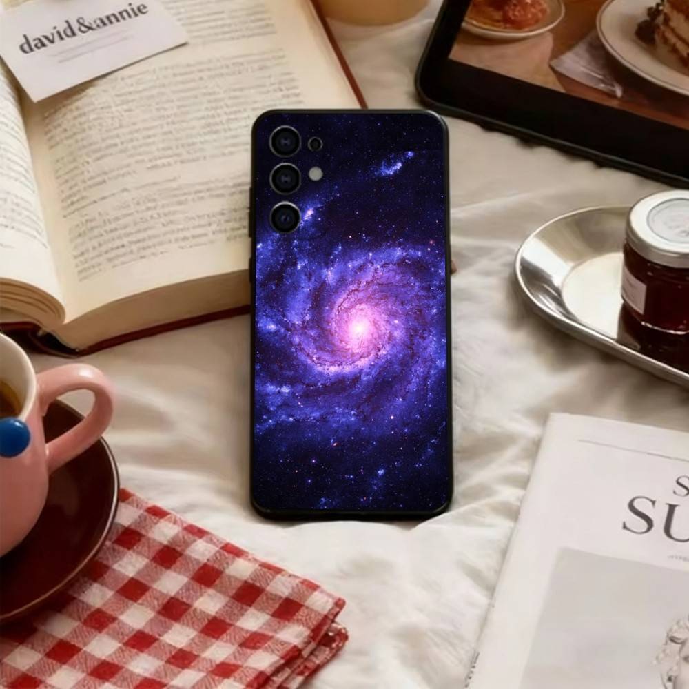 Минималистичный чехол для телефона «Звездное небо» для Samsung S25, S24, S21, S22, S23, S30, Ultra, S20, Plus, Fe, Мягкий силиконовый черный чехол