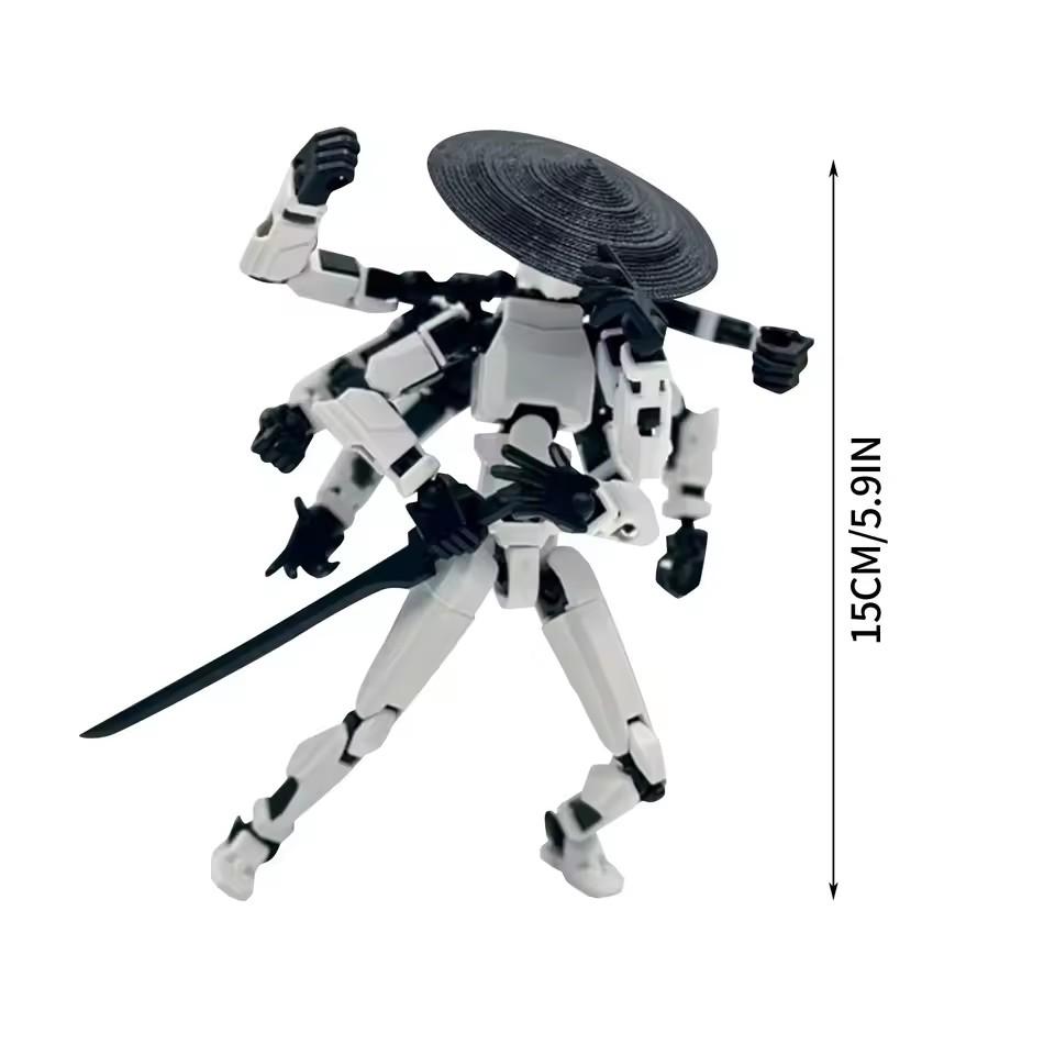 6 Экшн-фигурок с 8 крыльями Женские аксессуары 3D-печатный манекен Многосуставный подвижный Трансформирующийся робот Украшение