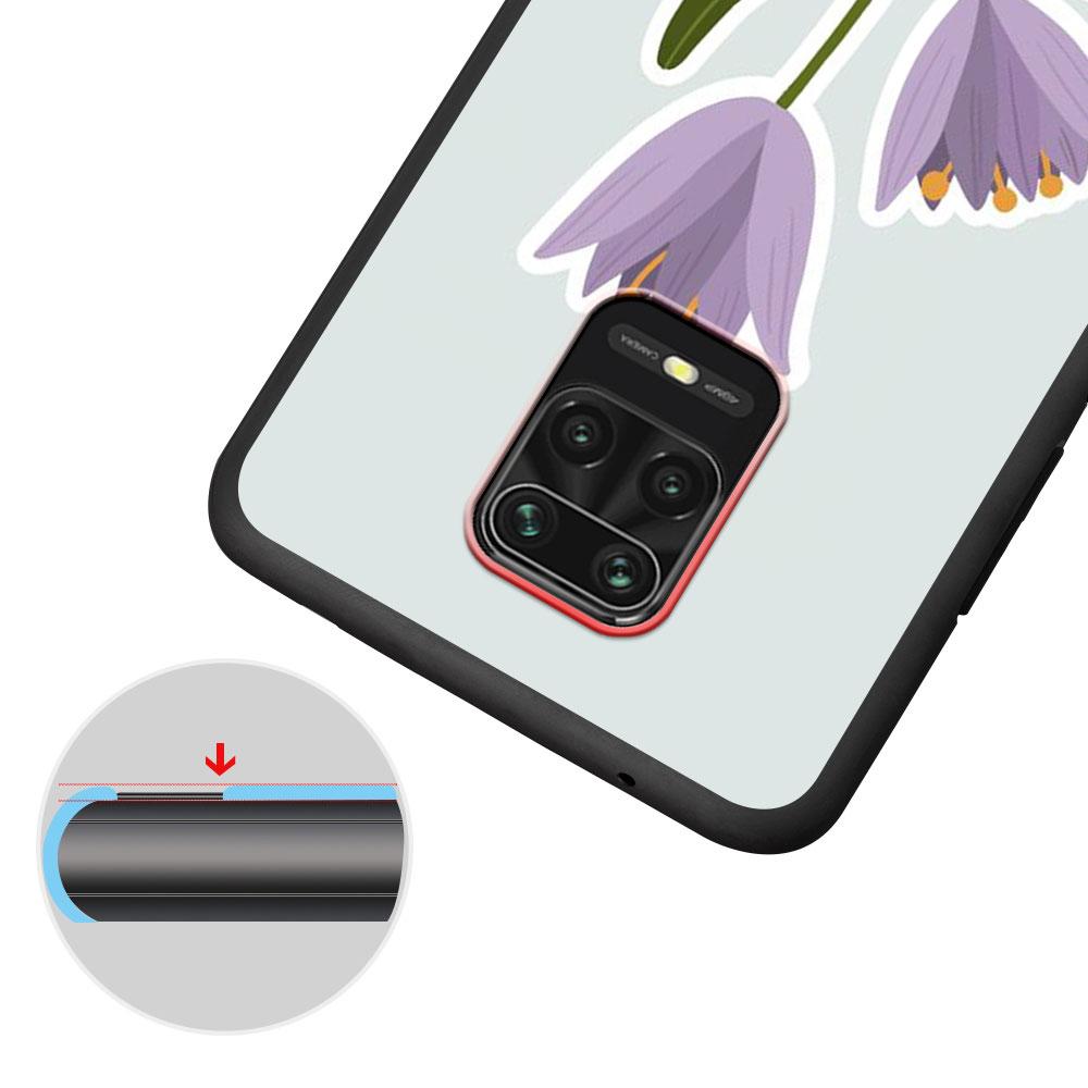 Чехол с фиолетовым фоновым узором для Xiaomi Redmi Note 11 10 8T 10C 9A 7A 11E Pro 9C 11T 5G 7 8 9S 10S черный силиконовый чехол для телефона