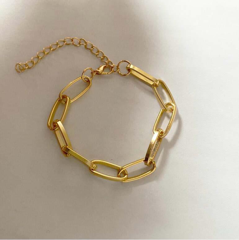 Geometric Punk Double-Layer Thick Chain Hip-Hop Bracelet