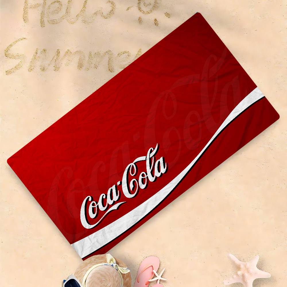 C-Coca Логотип C-Cola Микрофибра Печатное Пляжное Полотенце Альпинизм Йога Пляж Плавание Бег Впитывающее Мягкое Полотенце