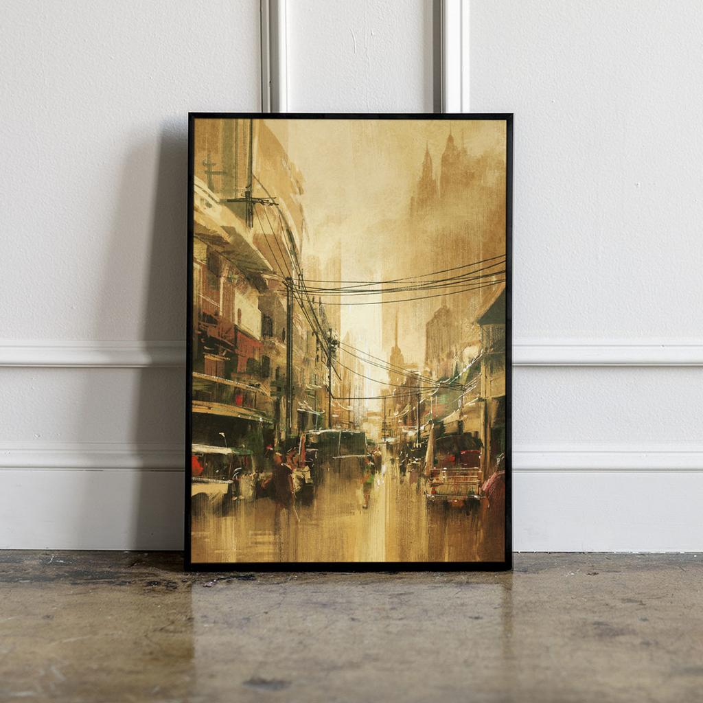 Плакат город абстракция