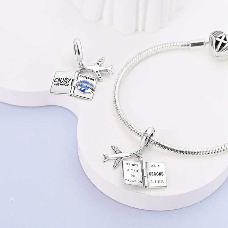 925 Серебряных Подвесок Планета Бабочка Для Паспорта Новый Оригинальный Браслет Изготовление Домашнего Торта Звезда Шарик Для Ювелирных Изделий DIY