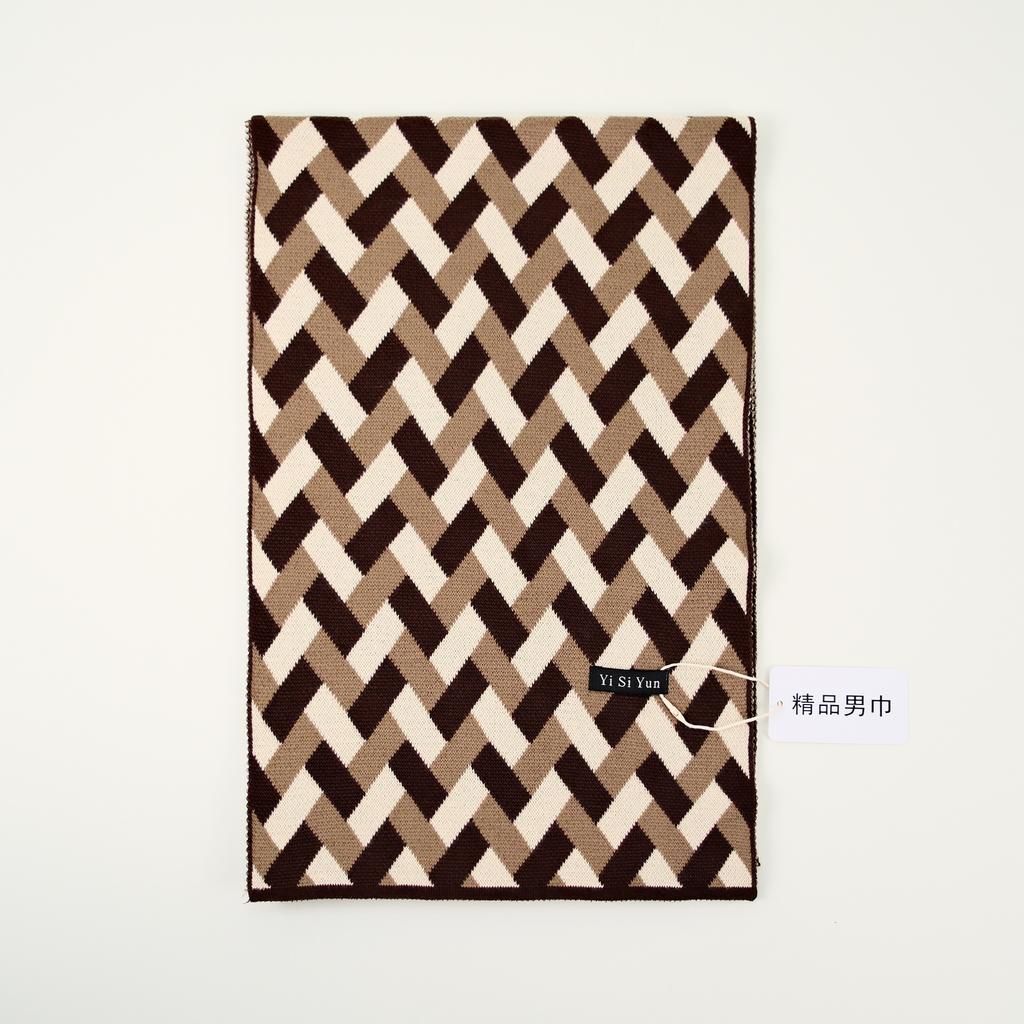 Men's Classic Winter Scarf Cashmere Feel Winter Scarves Long Formal Soft Scarf for Men Casual Scarves Luxuriously Plaid Scarf