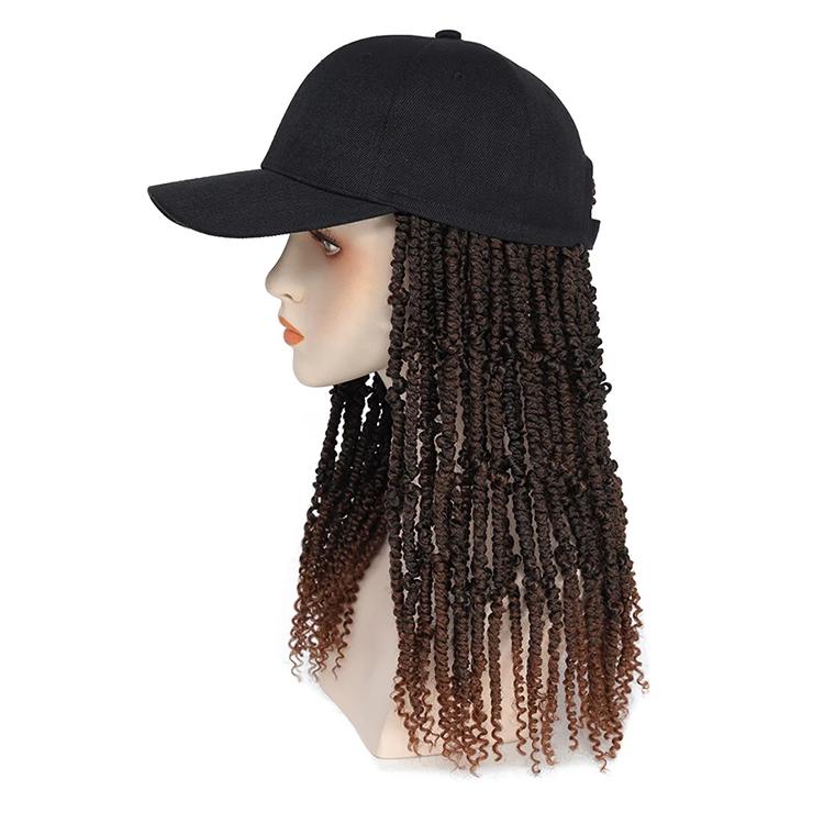 Julianna Hair Factory Synthetic Bomb Twist Baseball Cap Wig Bomb Twist Hat Wigs
