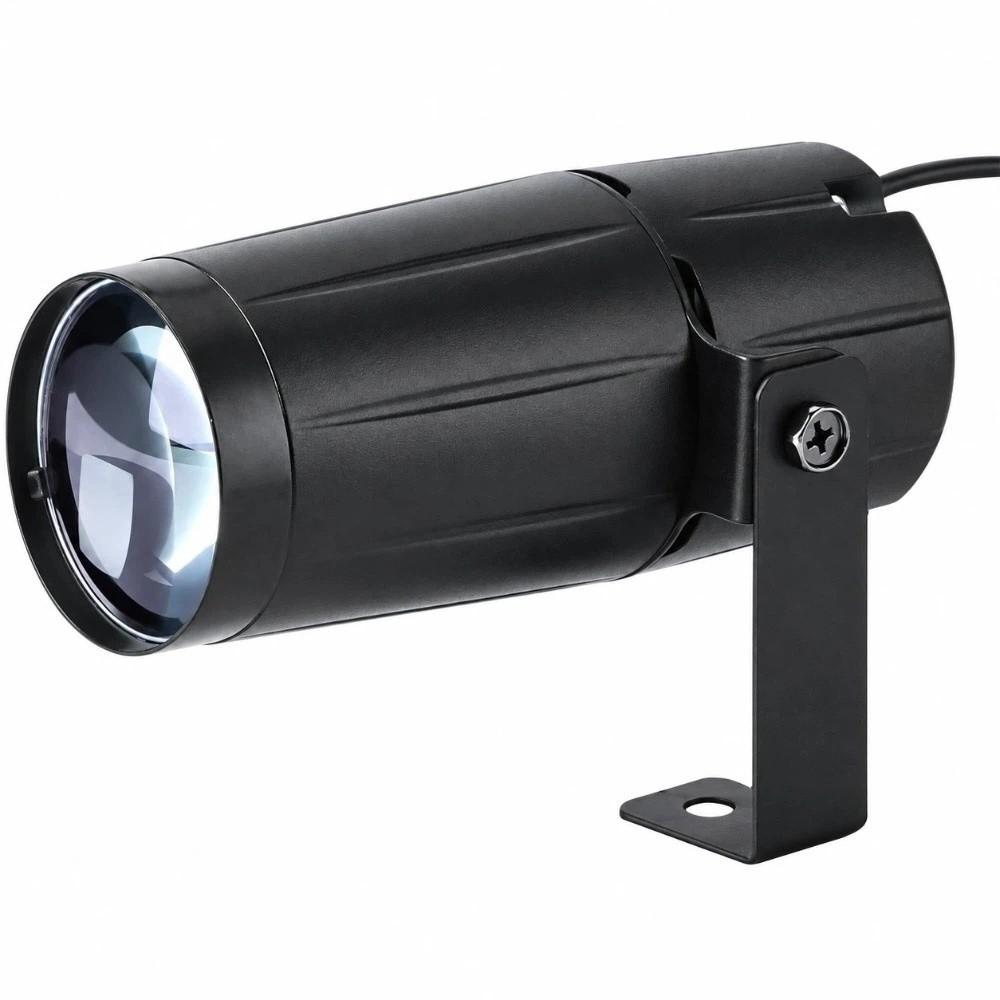 US Plug 110V LED Beam Spotlight Black Shell Mini Spot Light Pinspot Stage Light  DJ Events