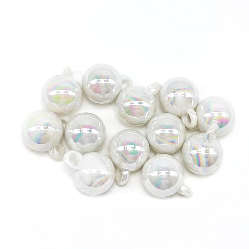 Креативный волшебный цвет, подвесной браслет с отверстием, ожерелье, акриловые серьги, изготовление аксессуаров своими руками, материал, 10 шт., бусины ручной работы, 14 мм, модный орнамент