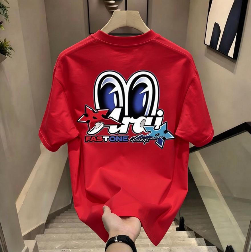 Arai Motorcycle T-Shirt Unisex Oversized Graphic Tee, Color Helmet Logo Back Print, Racing Moto Biker Streetwear Casual Short Sleeve