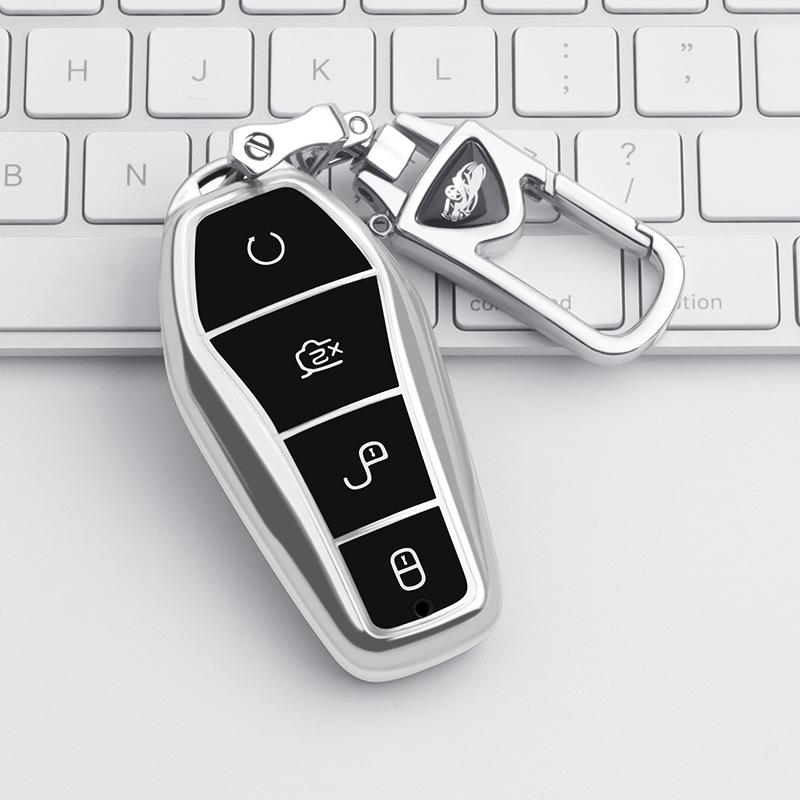 BYD Key Case for 21 Qin Plus DMI, D1, E2, E3, Yuan Pro EV - Unisex Car Bag Buckle Shell.